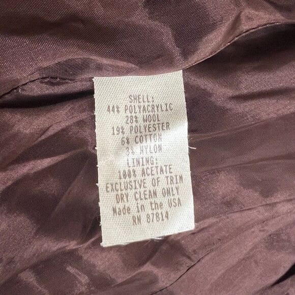 Neiman Marcus Blazer 10 VTG Wool Blend Tweed Jacket Coat Lace Trim Feminine Work - Picture 12 of 16